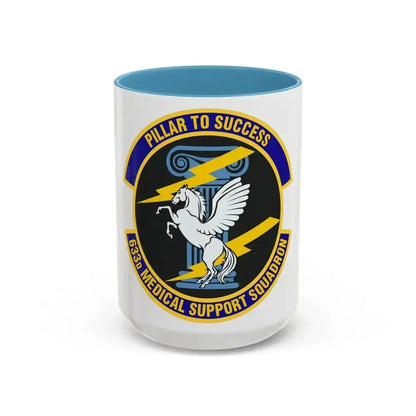 633d Medical Support Squadron (U.S. Air Force) Accent Coffee Mug 15oz Light Blue - Go Mug Yourself