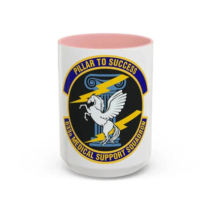 633d Medical Support Squadron (U.S. Air Force) Accent Coffee Mug 15oz Pink - Go Mug Yourself