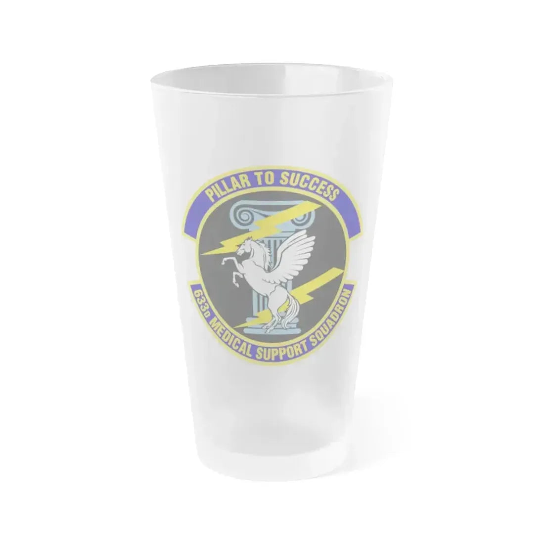 633d Medical Support Squadron (U.S. Air Force) Frosted Pint Glass 16oz 16oz Frosted - Go Mug Yourself