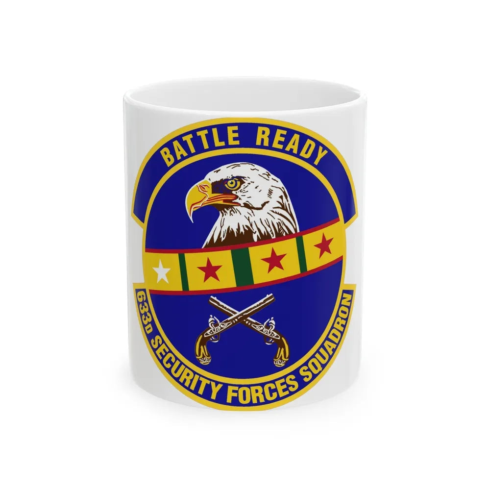 633d Security Forces Squadron (U.S. Air Force) White Coffee Mug-11oz-Go Mug Yourself