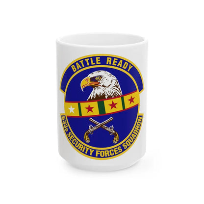 633d Security Forces Squadron (U.S. Air Force) White Coffee Mug-15oz-Go Mug Yourself