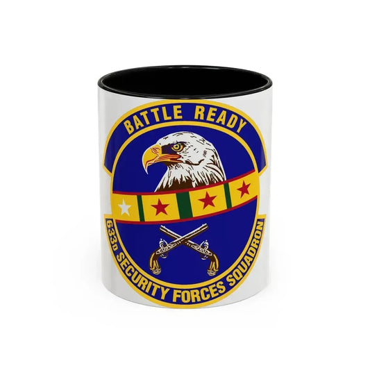 633d Security Forces Squadron (U.S. Air Force) Accent Coffee Mug 11oz Black - Go Mug Yourself