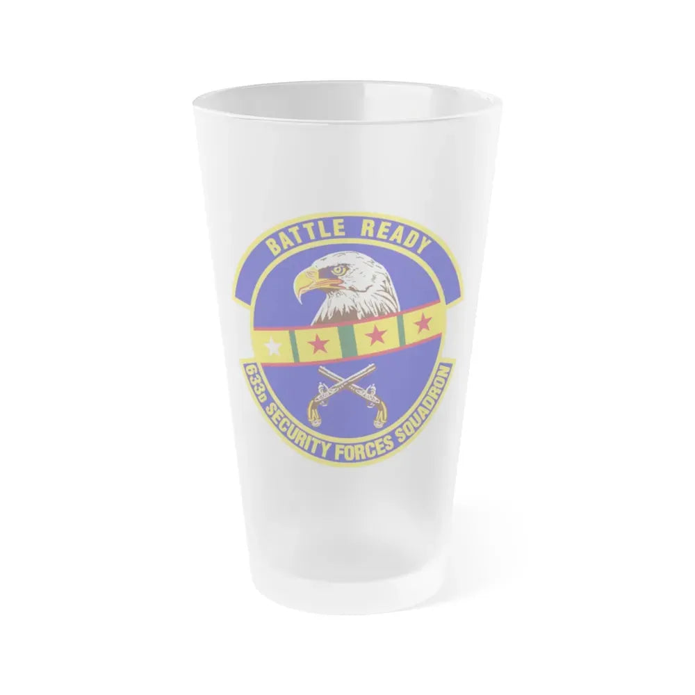 633d Security Forces Squadron (U.S. Air Force) Frosted Pint Glass 16oz 16oz Frosted - Go Mug Yourself