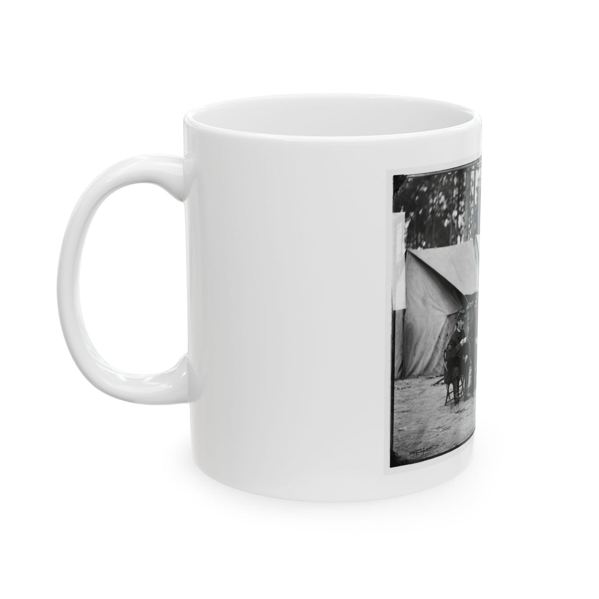 Petersburg, Va. Hospital Stewards Of 2d Division, 9th Corps, In Front Of Tents (U.S. Civil War) White Coffee Mug