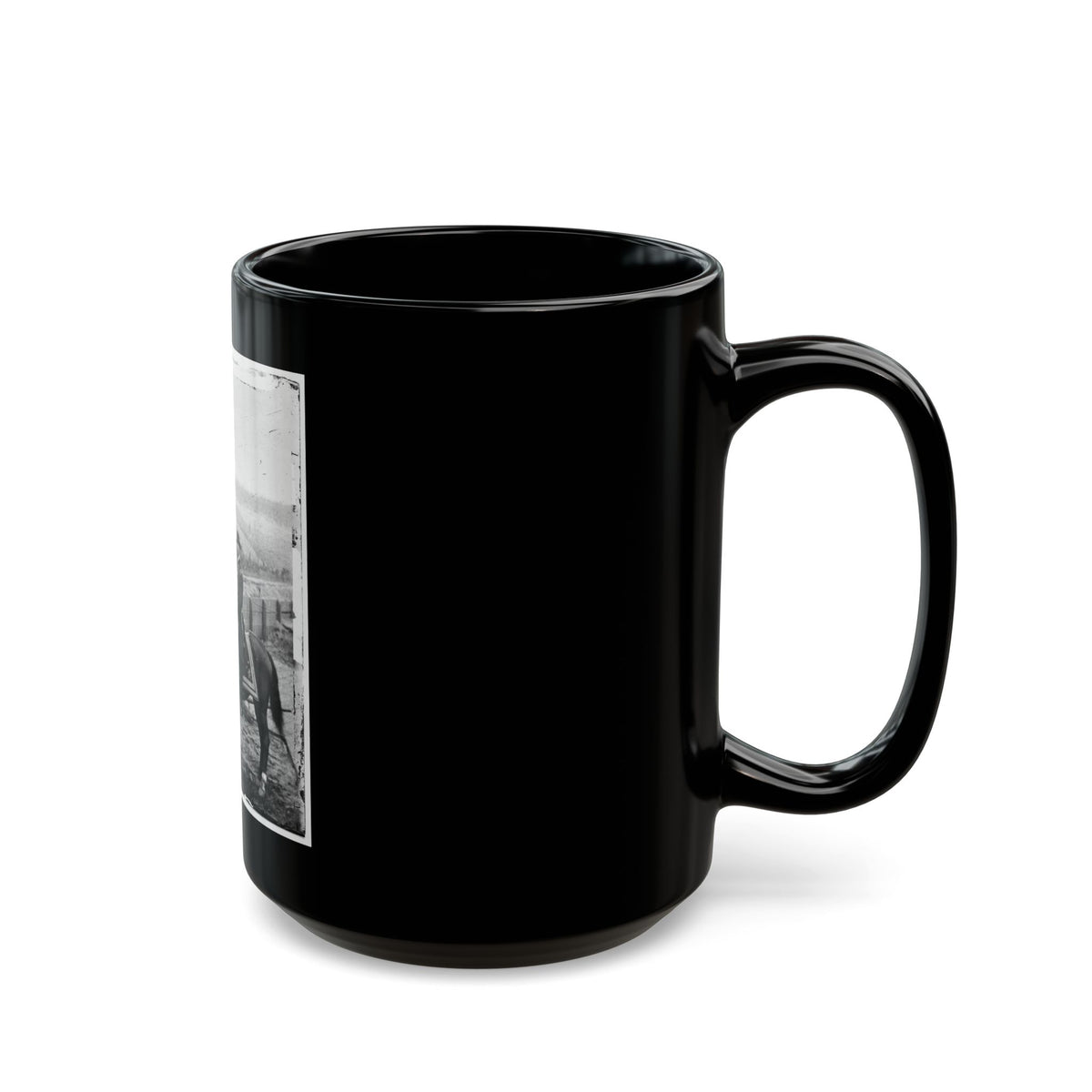 Atlanta, Ga. Gen. William T. Sherman On Horseback At Federal Fort No. 7(2) (U.S. Civil War) Black Coffee Mug
