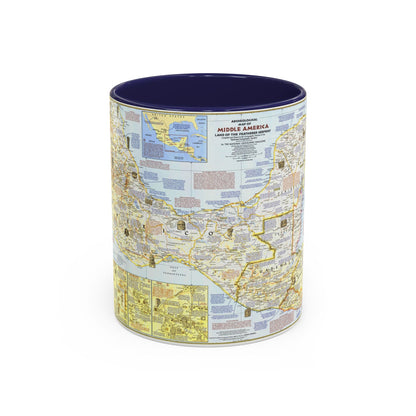 Central America - Archeological Map 1 (1968) (Map) Accent Coffee Mug