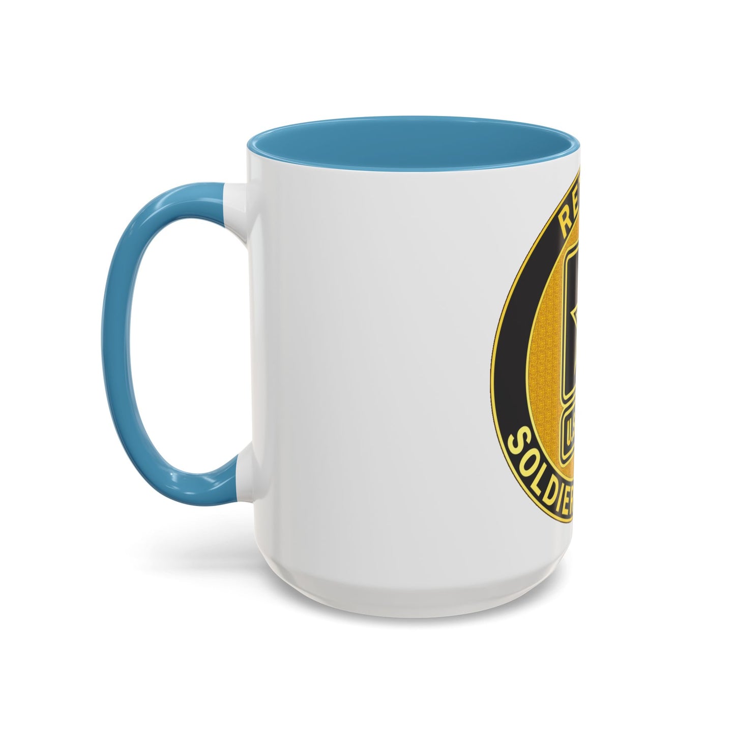 Mug à café avec insigne d'identification de service à la retraite (armée américaine)