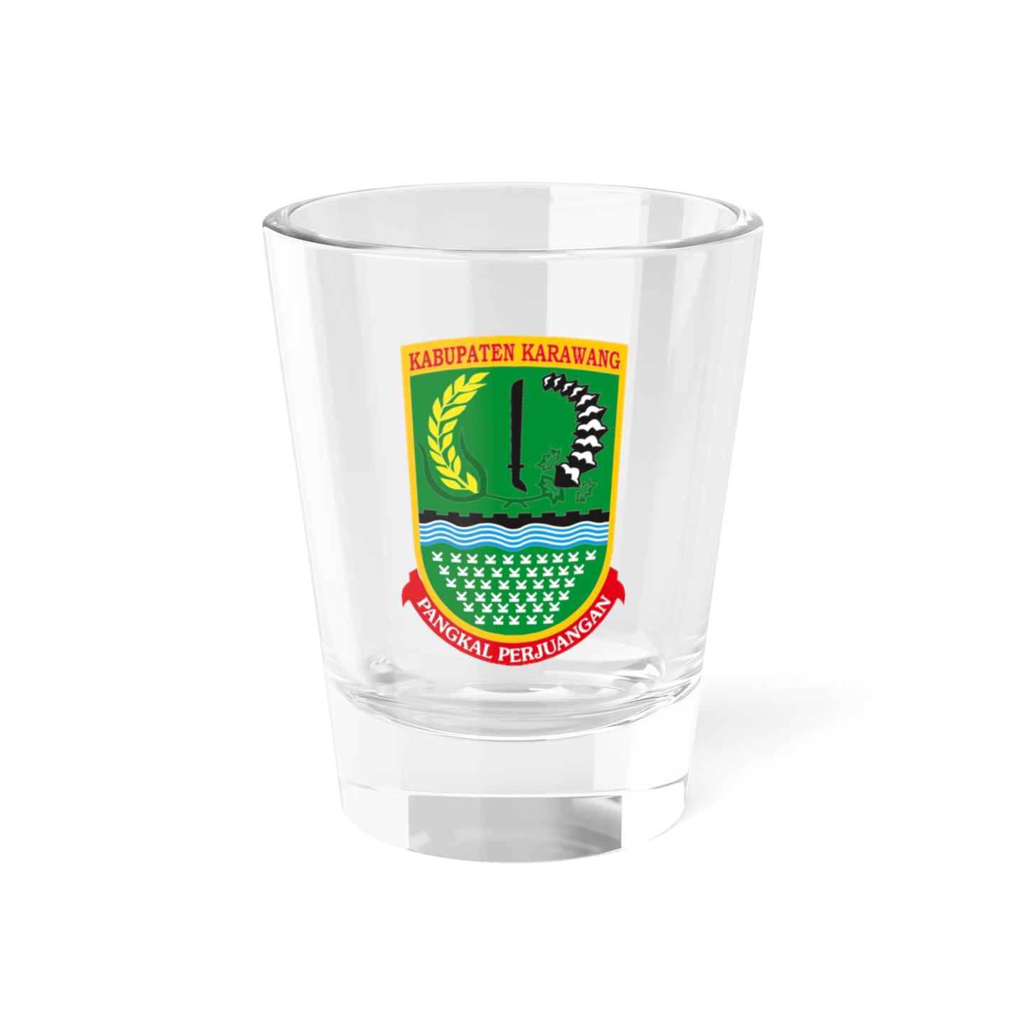 LAMBANG KABUPATEN KARAWANG (Indonesia) (Coat of Arms) Shot Glass 1.5oz