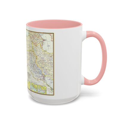 Middle East - Lands of the Bible Today (1967) (Map) Accent Coffee Mug