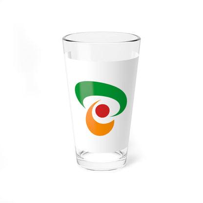 Flag of Shimotsuke Tochigi no text (Japan) Pint Glass 16oz