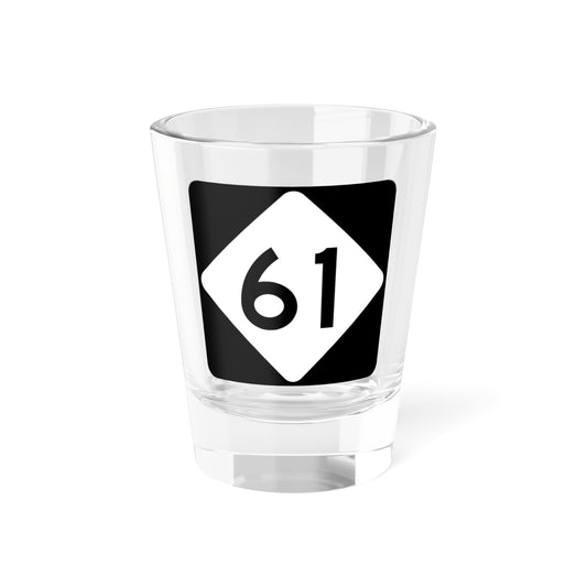 NC 61 (North Carolina) (Road Sign) Shot Glass 1.5oz