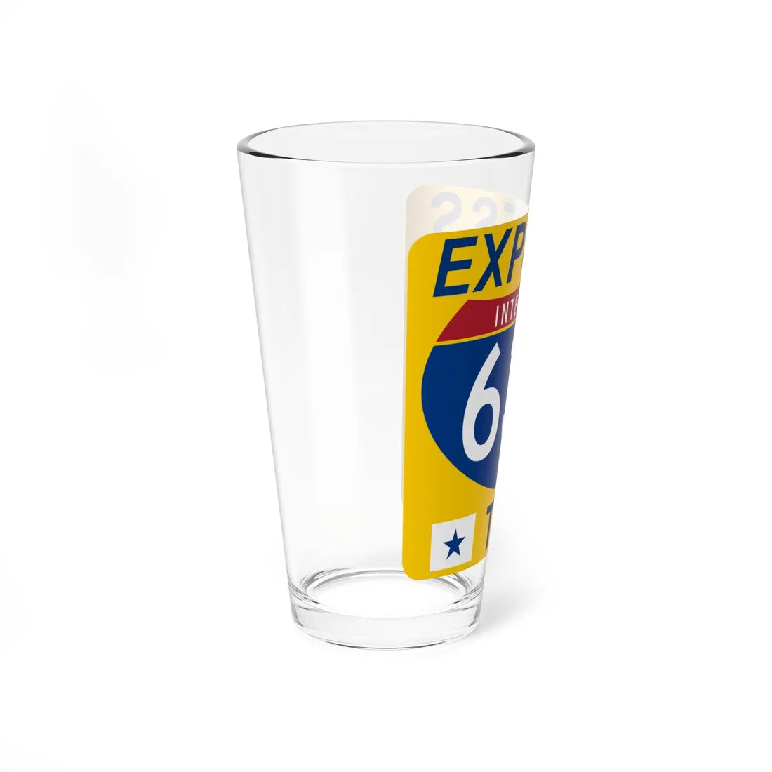 635 Express Lane free (Texas) (Road Sign) Pint Glass 16oz - Go Mug Yourself
