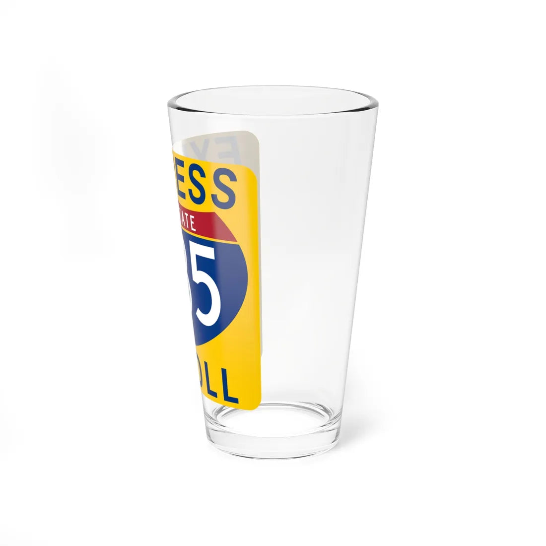 635 Express Lane free (Texas) (Road Sign) Pint Glass 16oz - Go Mug Yourself