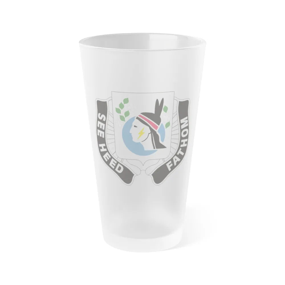 635 Military Intelligence Battalion (U.S. Army) Frosted Pint Glass 16oz-Go Mug Yourself