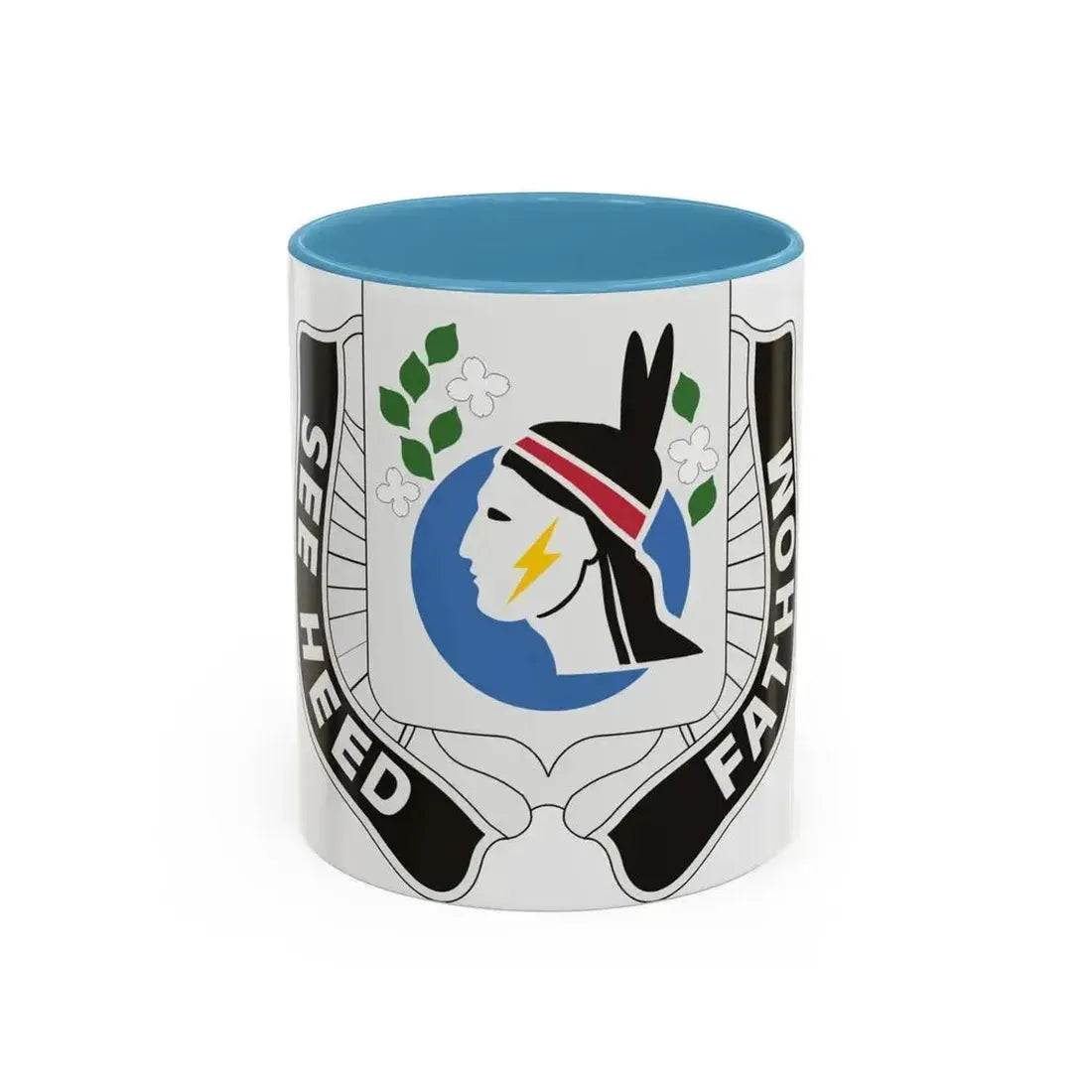 635 Military Intelligence Battalion (U.S. Army) Accent Coffee Mug 11oz Light Blue - Go Mug Yourself