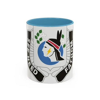 635 Military Intelligence Battalion (U.S. Army) Accent Coffee Mug 11oz Light Blue - Go Mug Yourself