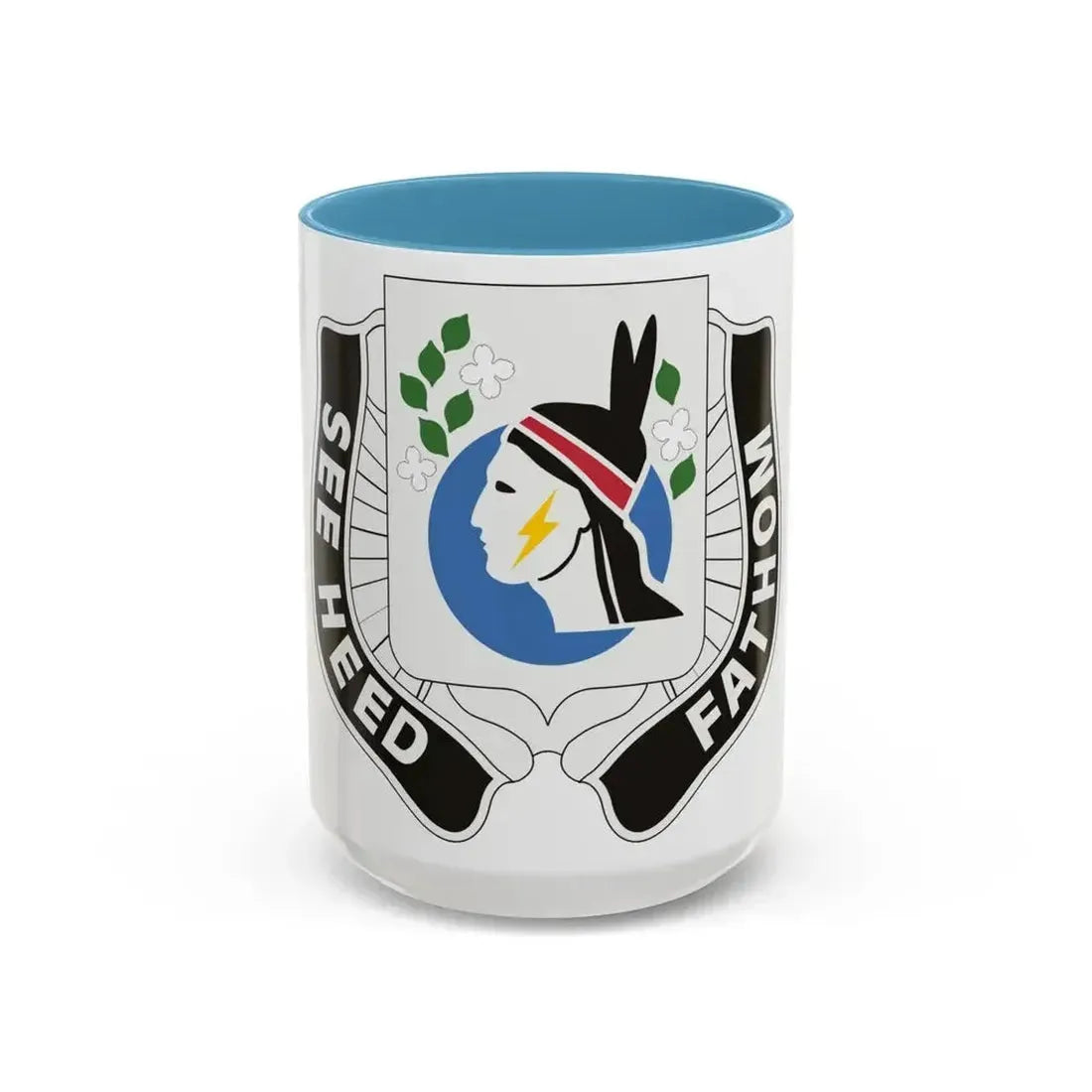 635 Military Intelligence Battalion (U.S. Army) Accent Coffee Mug 15oz Light Blue - Go Mug Yourself