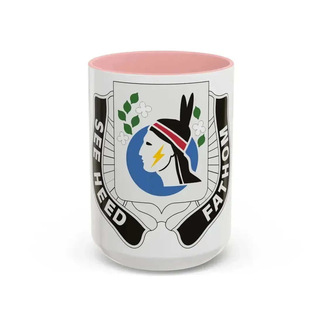 635 Military Intelligence Battalion (U.S. Army) Accent Coffee Mug 15oz Pink - Go Mug Yourself
