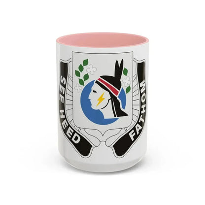 635 Military Intelligence Battalion (U.S. Army) Accent Coffee Mug 15oz Pink - Go Mug Yourself