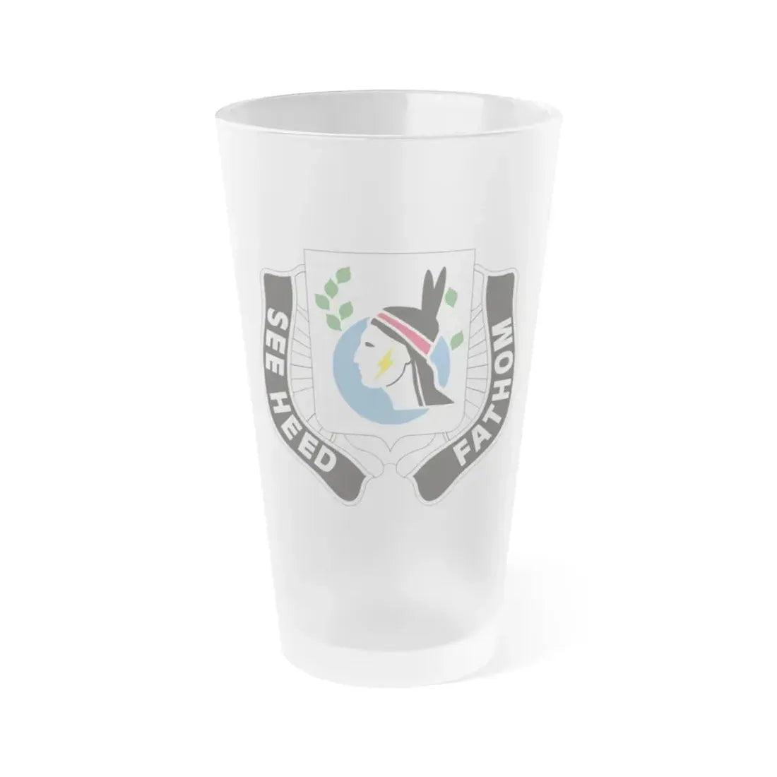 635 Military Intelligence Battalion (U.S. Army) Frosted Pint Glass 16oz Default Title - Go Mug Yourself