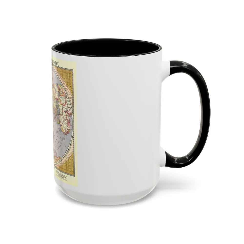 Northern Hemisphere (1946) (Map) Accent Coffee Mug-Go Mug Yourself