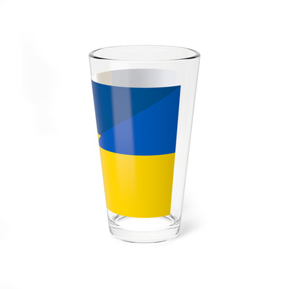 Flag of Sweden and Ukraine (Sweden) Pint Glass 16oz
