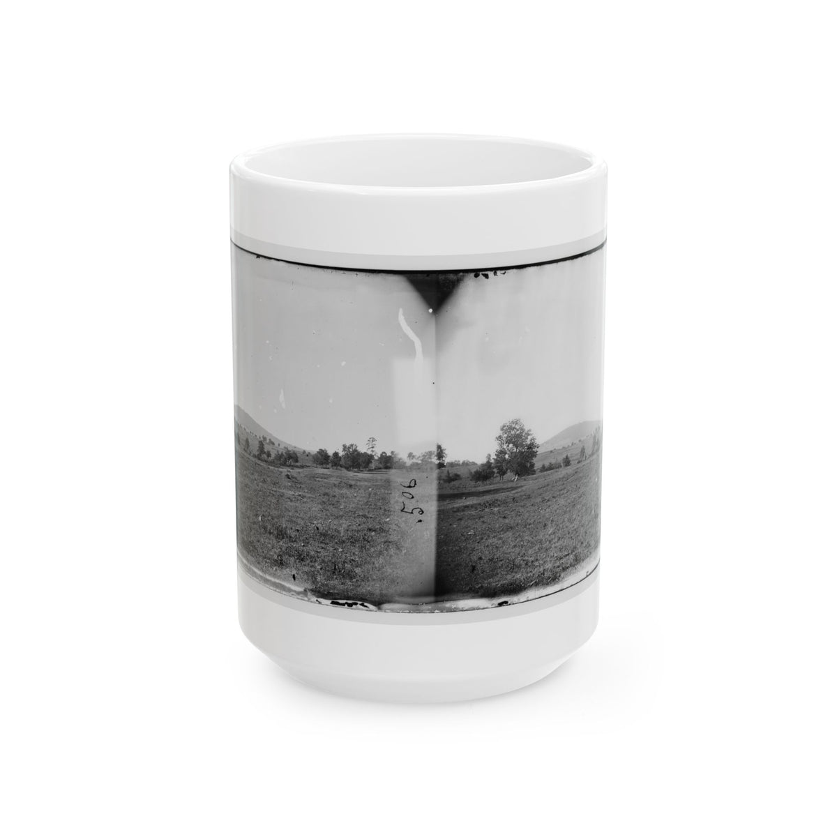 Cedar Mountain, Va. View Of Battlefield With The Mountain In The Distance (U.S. Civil War) White Coffee Mug