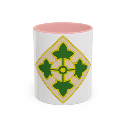 4th Infantry Division CSIB2 (U.S. Army) Accent Coffee Mug