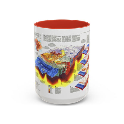 North America - The Shaping of a Continent (1985) (Map) Accent Coffee Mug