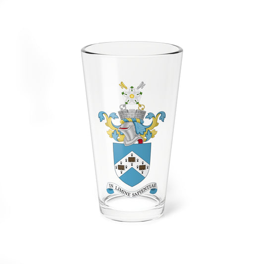 UoY CoA updated (United Kingdom) (Coat of Arms) Pint Glass 16oz