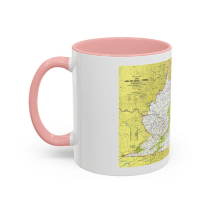 USA - Mid-Atlantic States 1 (1976) (Map) Accent Coffee Mug