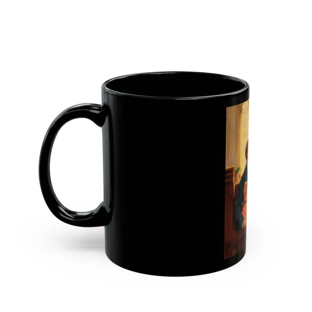 Family at Church - Black Coffee Mug-Go Mug Yourself