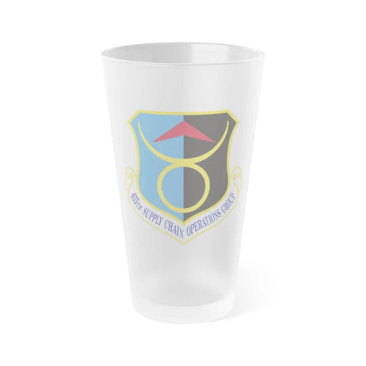 635th Supply Chain Operations Group (U.S. Air Force) Frosted Pint Glass 16oz-16oz-Frosted-Go Mug Yourself