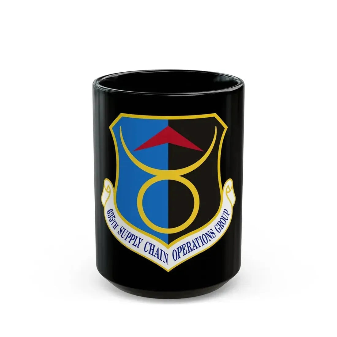 635th Supply Chain Operations Group (U.S. Air Force) Black Coffee Mug 15oz - Go Mug Yourself