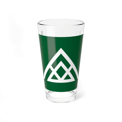 Flag of Nishiawakura Okayama (Japan) Pint Glass 16oz