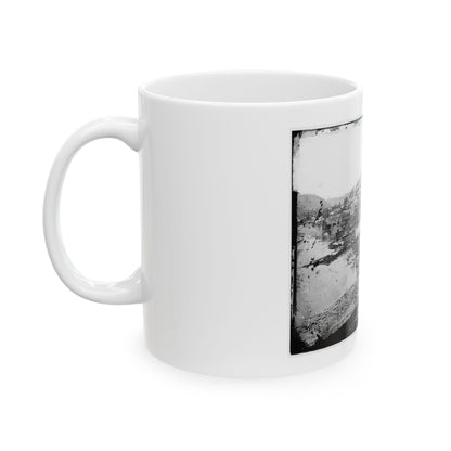 Harper's Ferry, W. Va. View Of Town; Railroad Bridge In Ruins (U.S. Civil War) White Coffee Mug