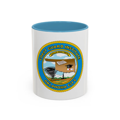 USCG Institute Oklahoma City (U.S. Coast Guard) Accent Coffee Mug