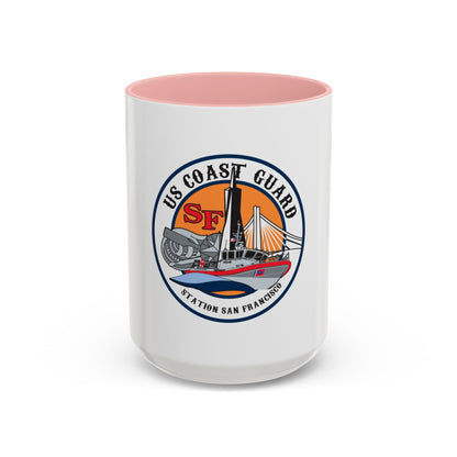 USCGS San Francisco Station (U.S. Coast Guard) Accent Coffee Mug