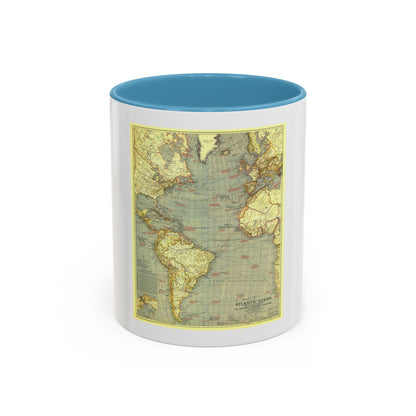 Atlantic Ocean (1939) (Map) Accent Coffee Mug