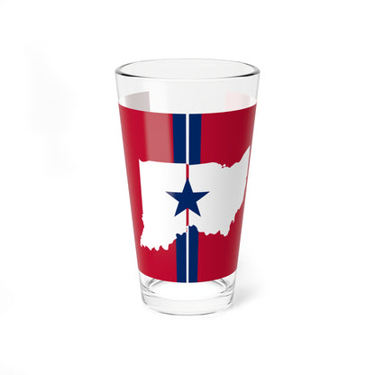 Flag of Union City Indiana (India) Pint Glass 16oz