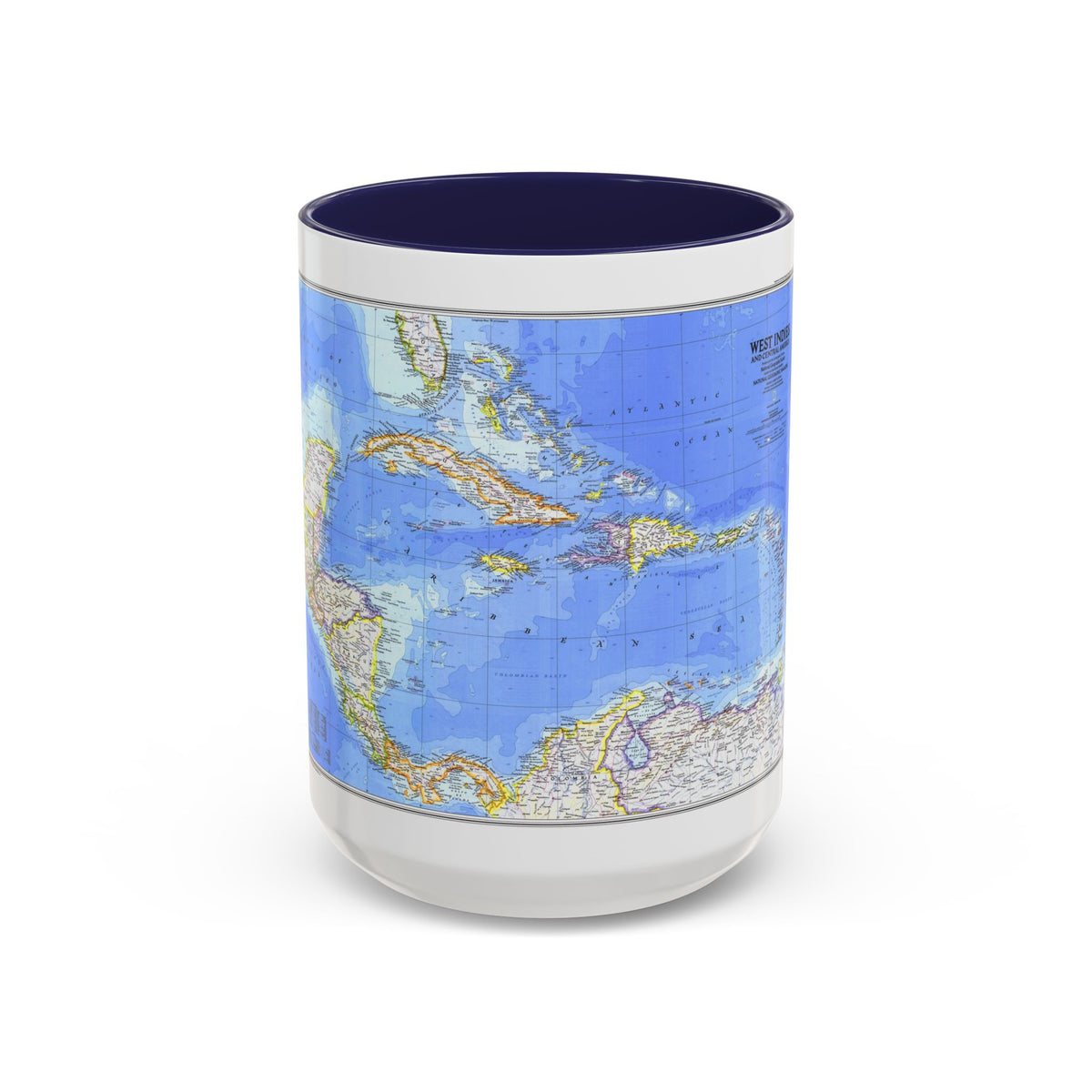 Central America & West Indies(1981) (Map) Accent Coffee Mug