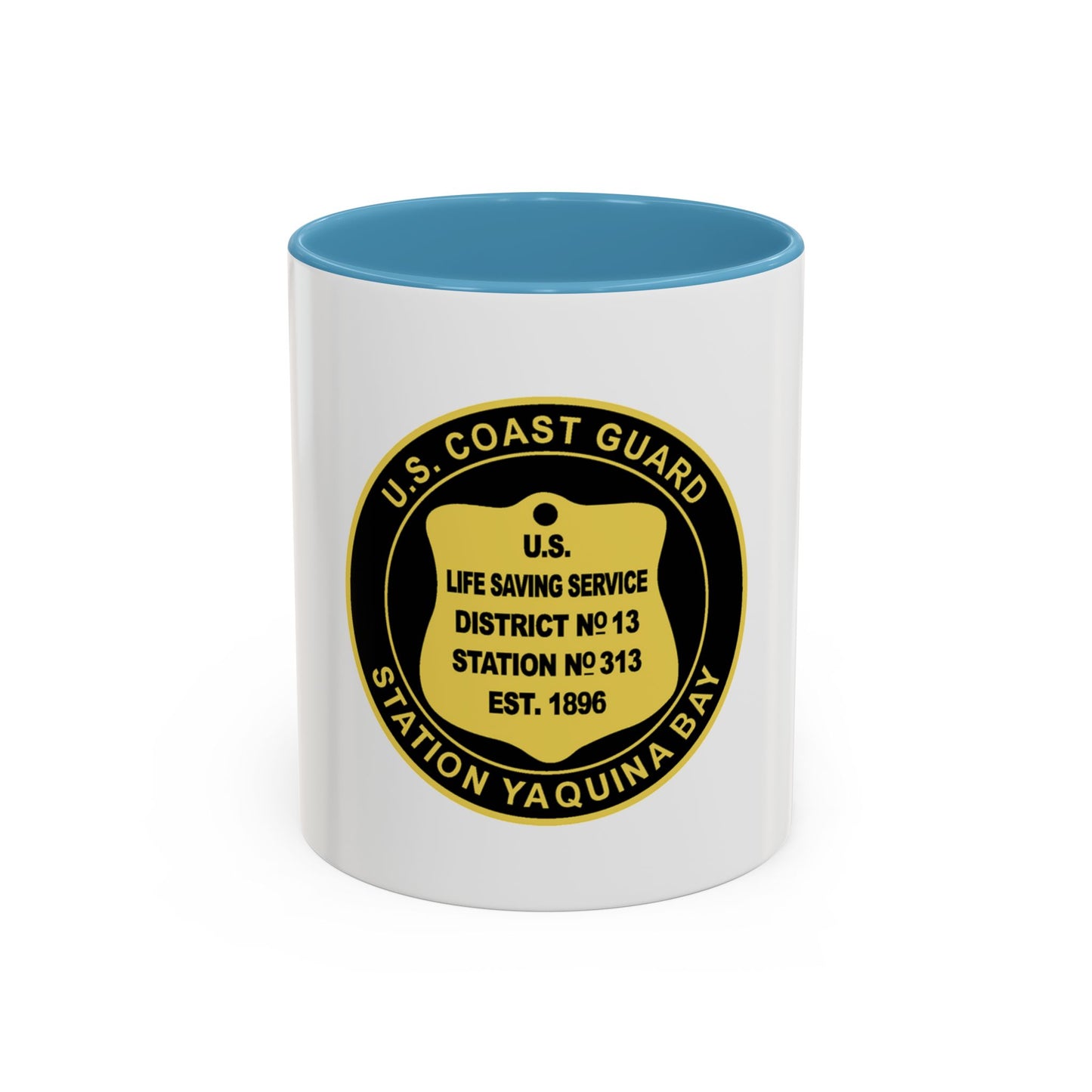 USCG Station Yaquina Bay (U.S. Coast Guard) Accent Coffee Mug