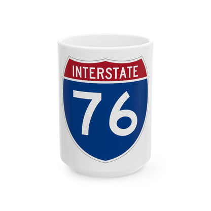 Interstate 76 Colorado Nebraska (U.S. Highways) White Coffee Mug