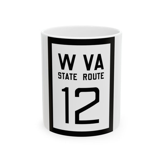 WV-12 1922 (Virginia) (Road Sign) White Coffee Mug-11oz-Go Mug Yourself