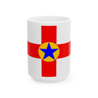 Flag of Mosta 1993 to 2007 Malta - White Coffee Mug-15oz-Go Mug Yourself