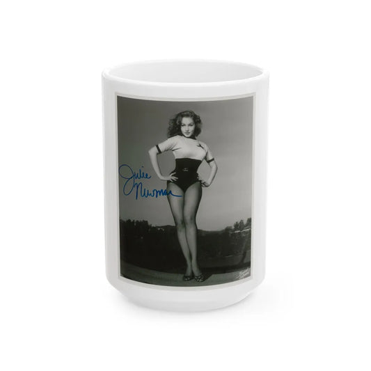 Julie Newmar #486 (Vintage Female Icon) White Coffee Mug-15oz-Go Mug Yourself