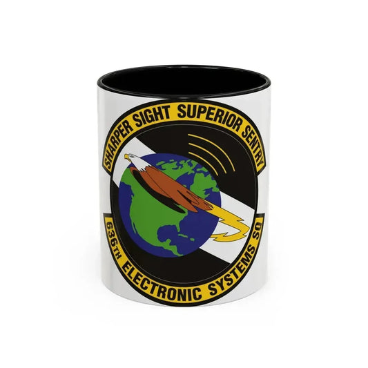 636th Electronic Systems Squadron (U.S. Air Force) Accent Coffee Mug 11oz Black - Go Mug Yourself
