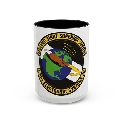 636th Electronic Systems Squadron (U.S. Air Force) Accent Coffee Mug 15oz Black - Go Mug Yourself