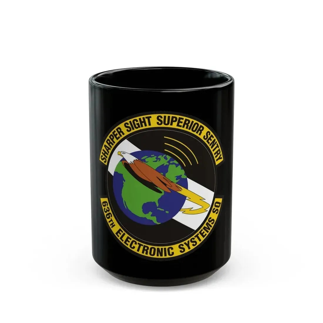 636th Electronic Systems Squadron (U.S. Air Force) Black Coffee Mug - Go Mug Yourself