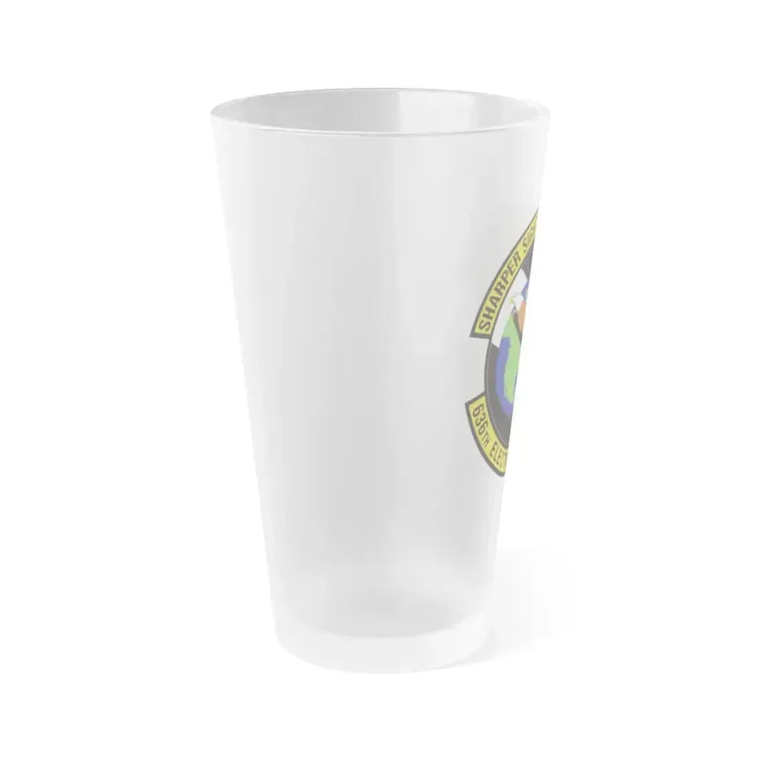 636th Electronic Systems Squadron (U.S. Air Force) Frosted Pint Glass 16oz - Go Mug Yourself